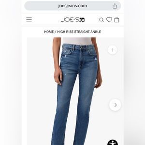 Joe jean’s straight ankle jeans
